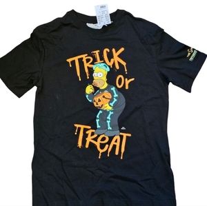 NEW NWT THE SIMPSONS Treehouse Of Horror Halloween T-Shirt Youth 16/18 Homer Blk